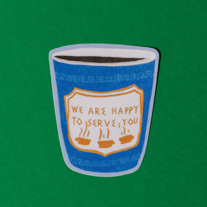 City Coffee Cup Sticker