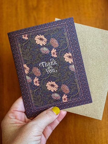Moonlight Zinnia Thank You Card