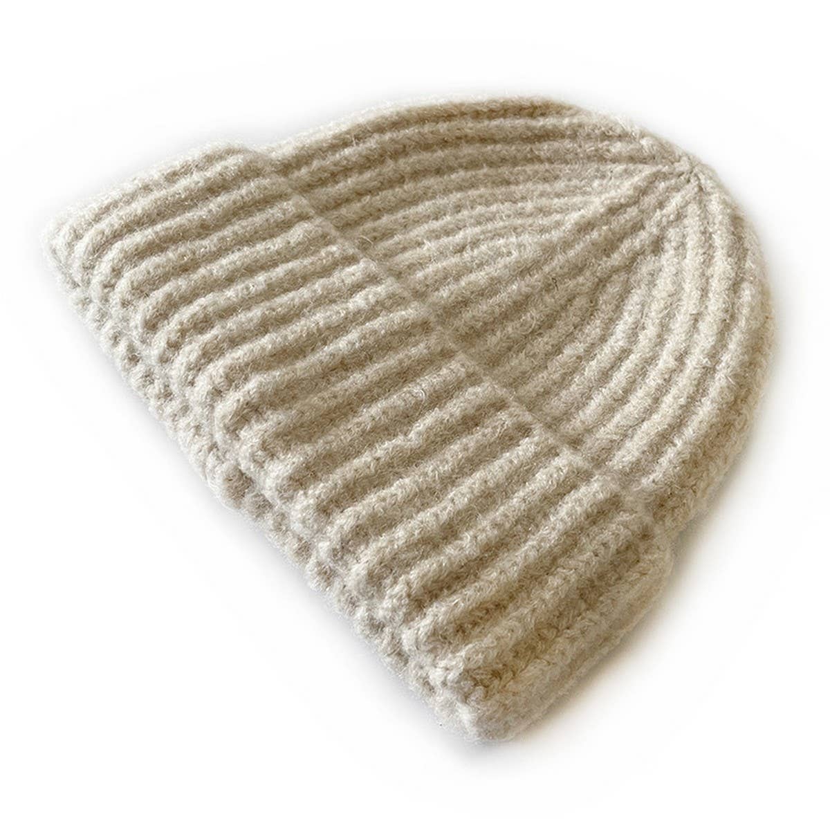 Solid Knit Beanie | Beige