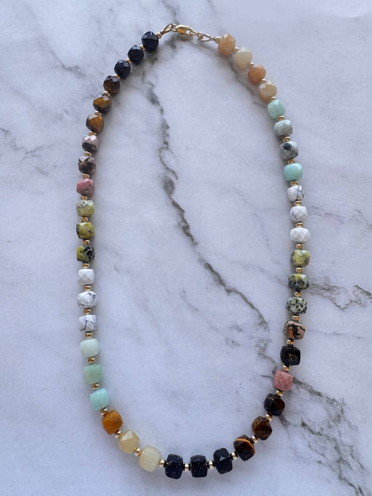 Betty Multi Gemstone Beaded Necklace