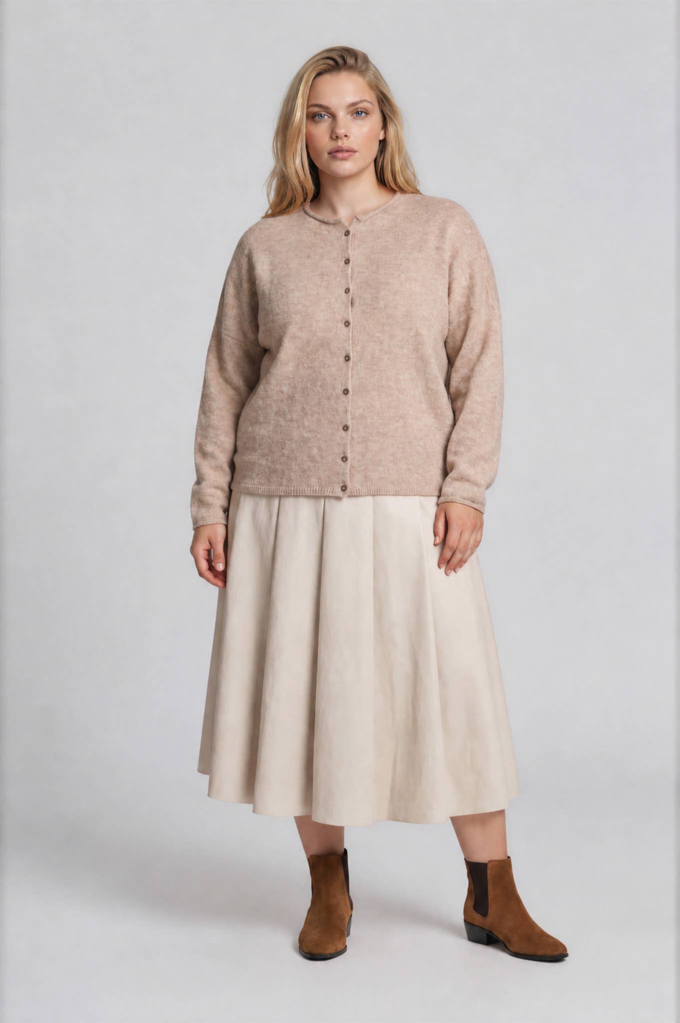 Piper Cardigan | Light Mocha | Extended