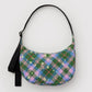 Medium Crescent Bag | Green Star Plaid