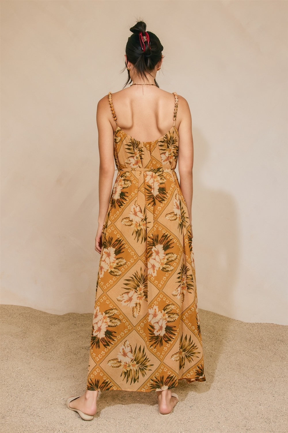 Golden Hour Tile Midi Dress