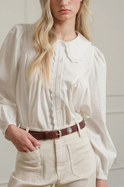 Sweet Heirloom Collared Blouse