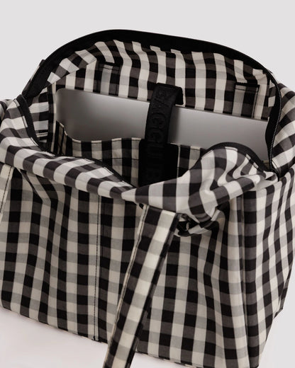 Everyday Cloud Bag | Black and Cream Gingham