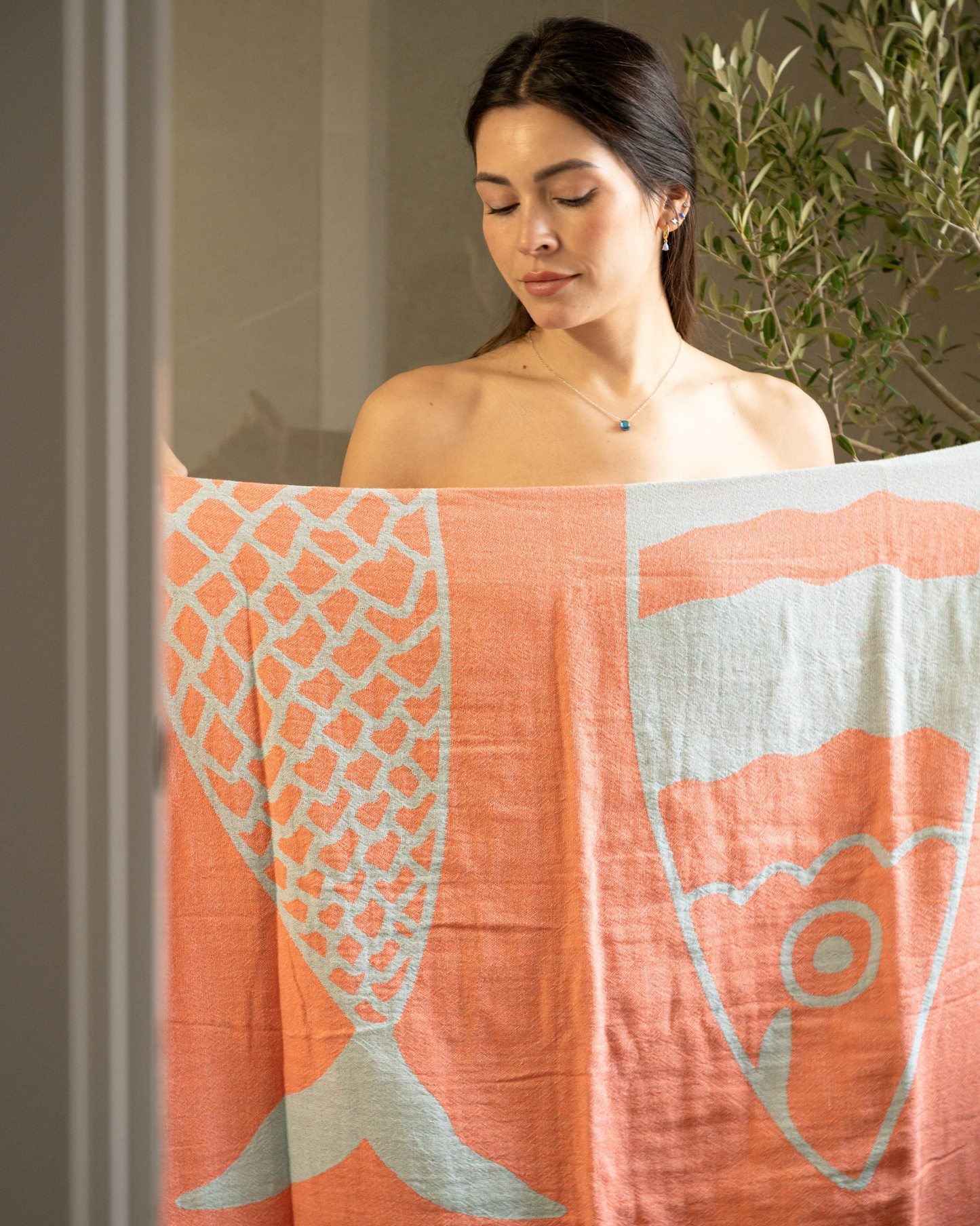 Sardine Beach Towel | Hot Pink + Orange