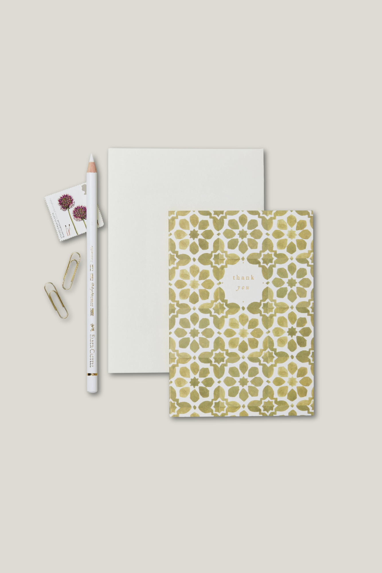 Olive Tiles 'Thank You' Card