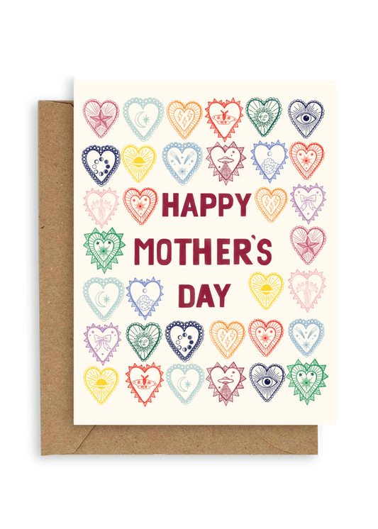 Heart Charms Happy Mother's Day Card