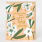 Big Day Wedding Flowers Greeting Card