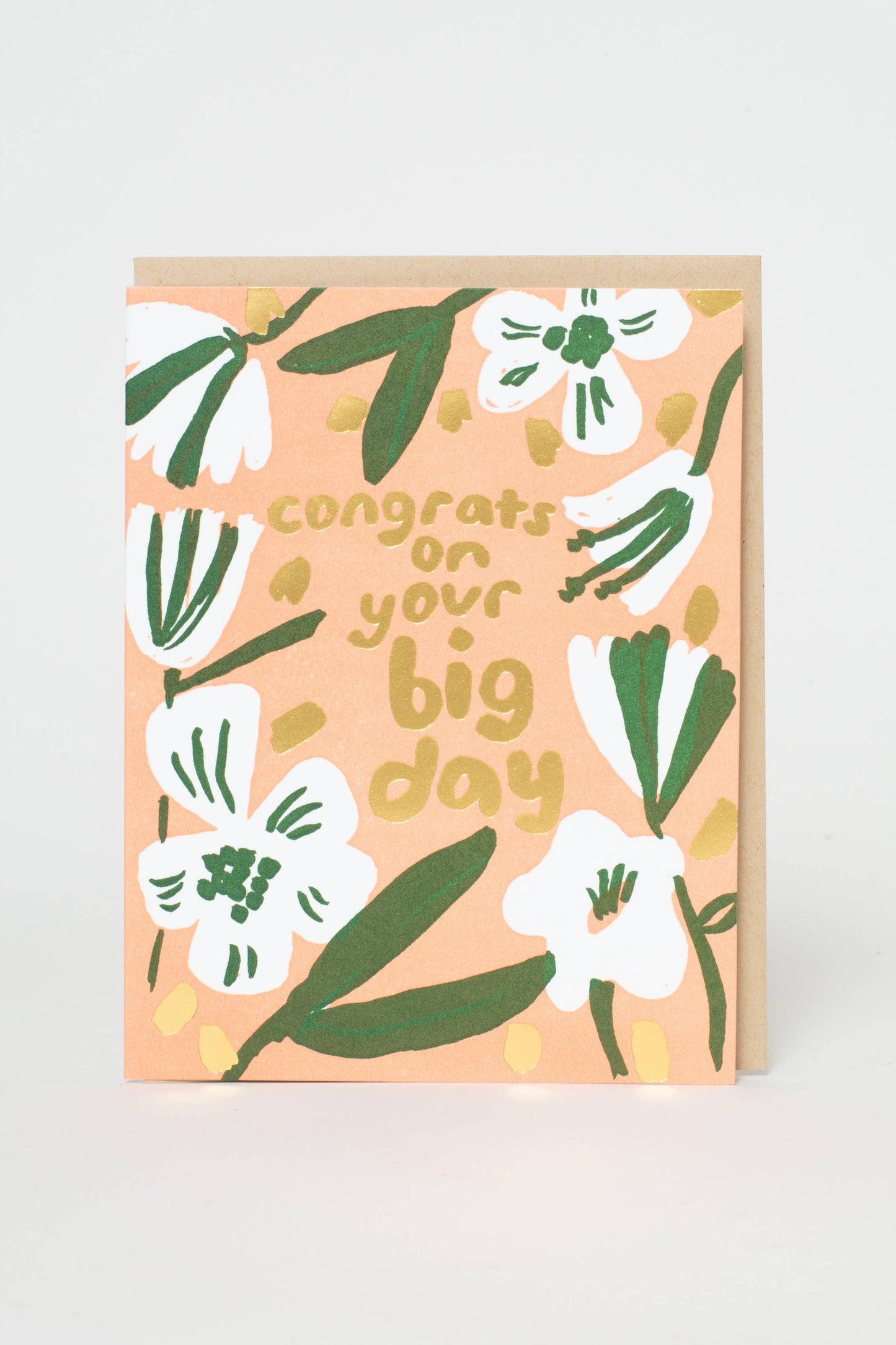 Big Day Wedding Flowers Greeting Card