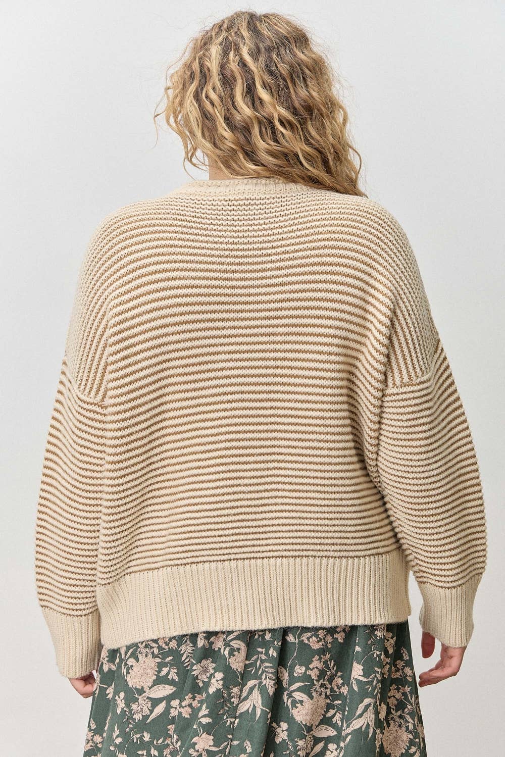 Roll Neck Stripe Sweater | Extended