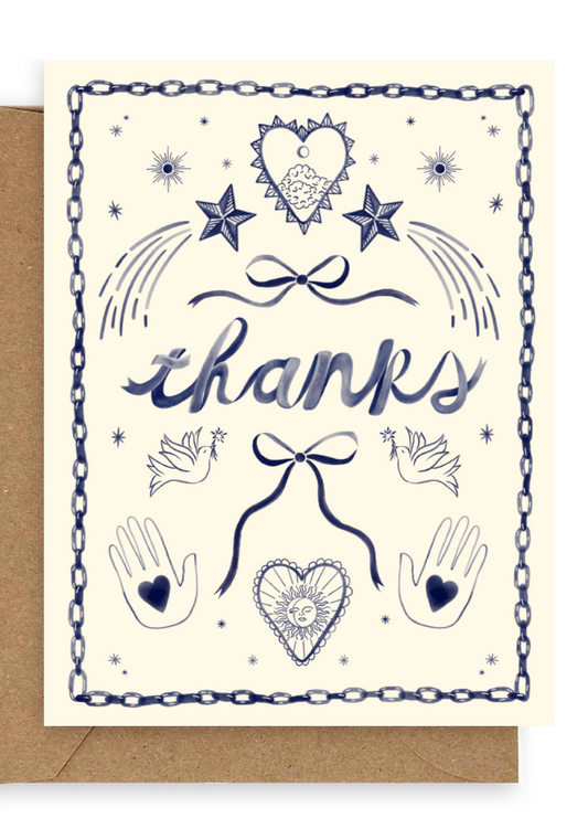 Indigo Icons Thank You Card