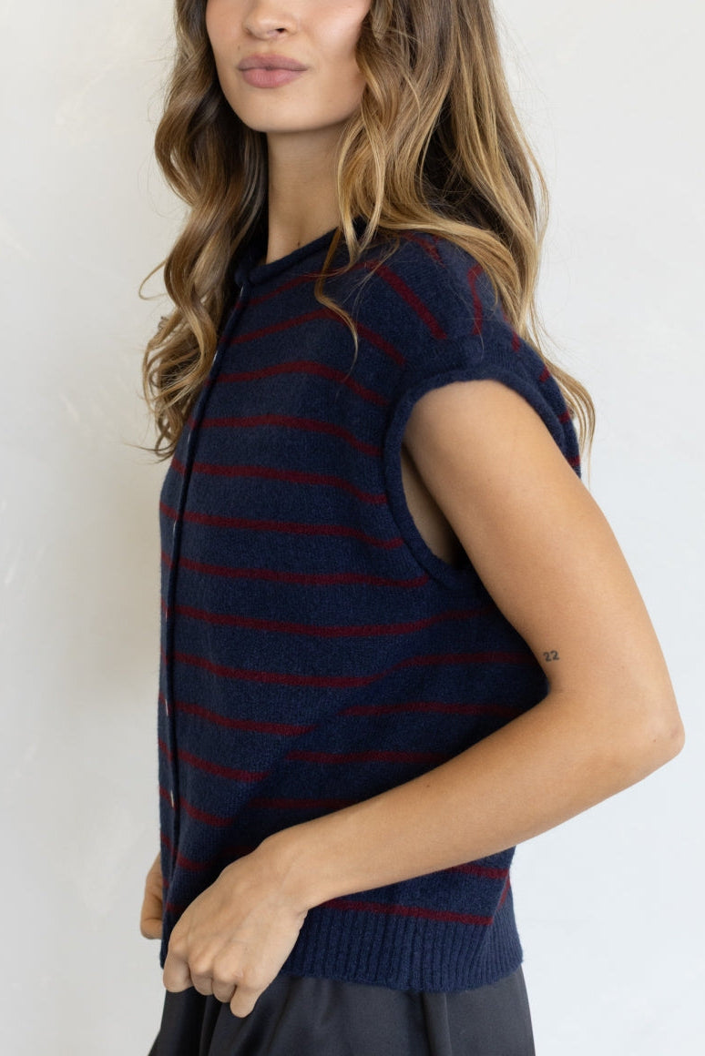 Piper Vest Cardigan | Navy