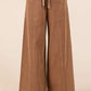 Mineral Wash Wide Leg Pants | Cocoa