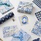 Blue Flora 'Thank You' Card
