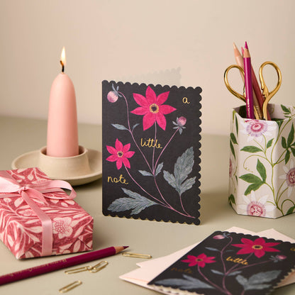 A Little Note Dahlia Card