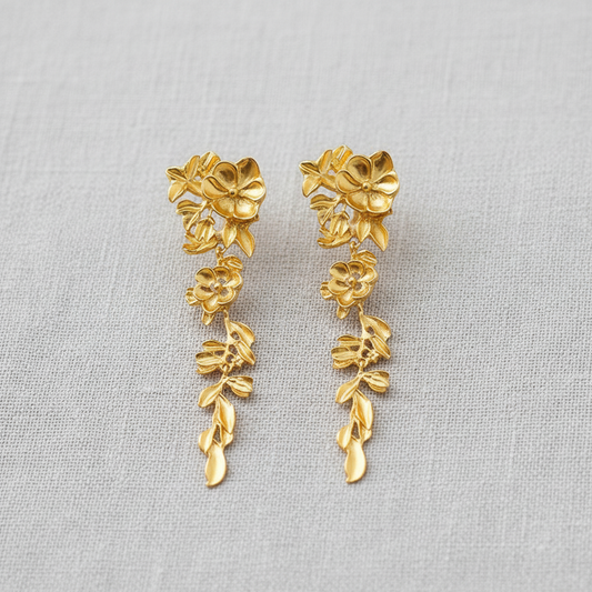 Floral Vine Drop Earrings