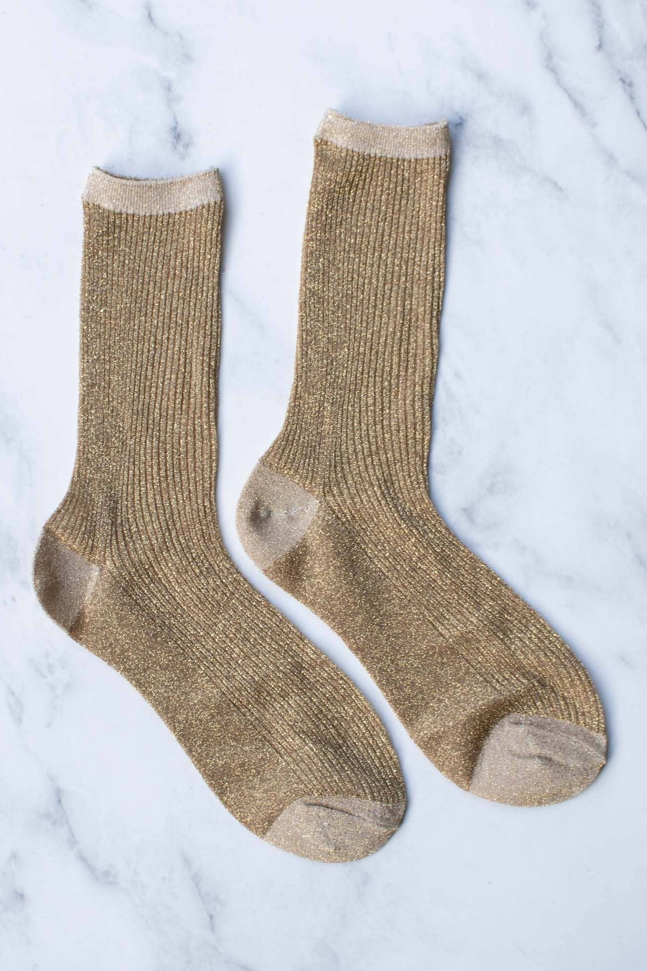 Holiday Glitter Fashion Socks | Gold