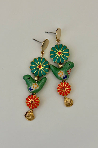 Byrdie Earrings | Cloisonné