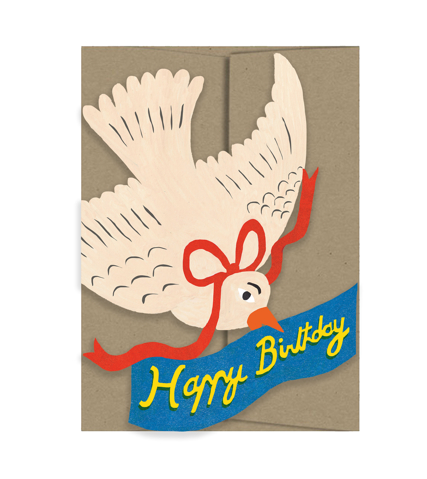 Happy Birthday Bird Die Cut Card