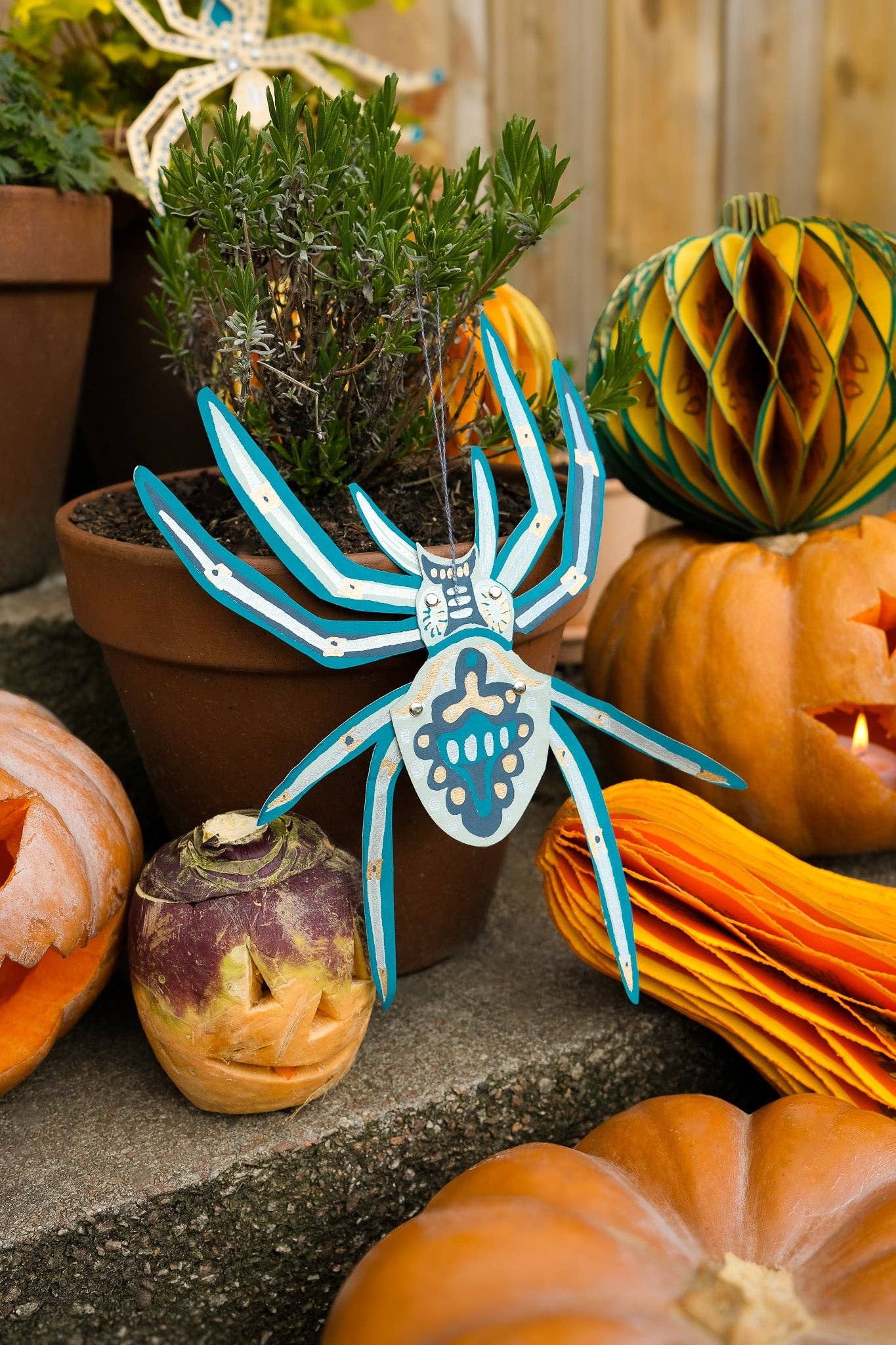 Paper Ornaments | Hanging Spiders