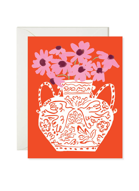 Lovebird Vase Card