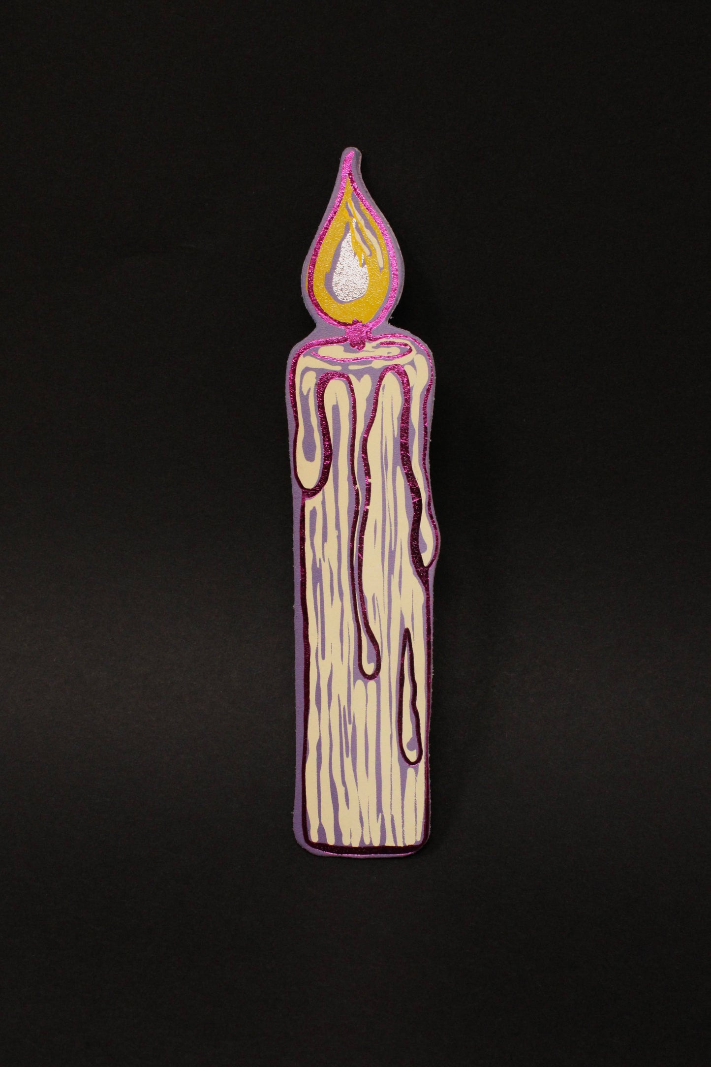 Candle Bookmark: Pale Pink