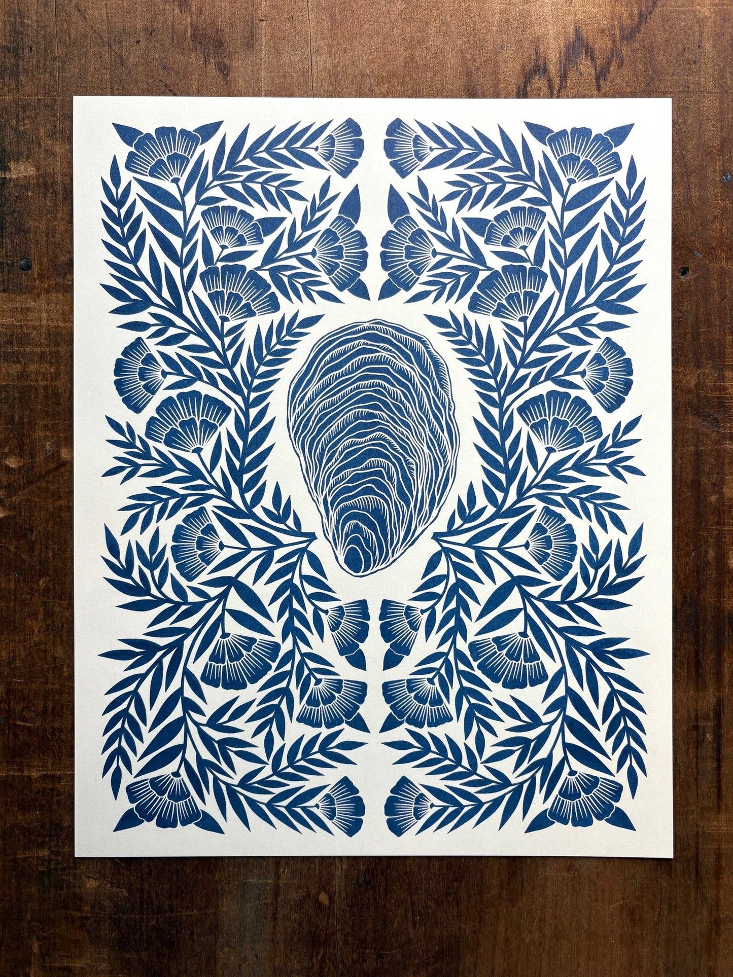 Oyster Risograph Print | 11 x 14