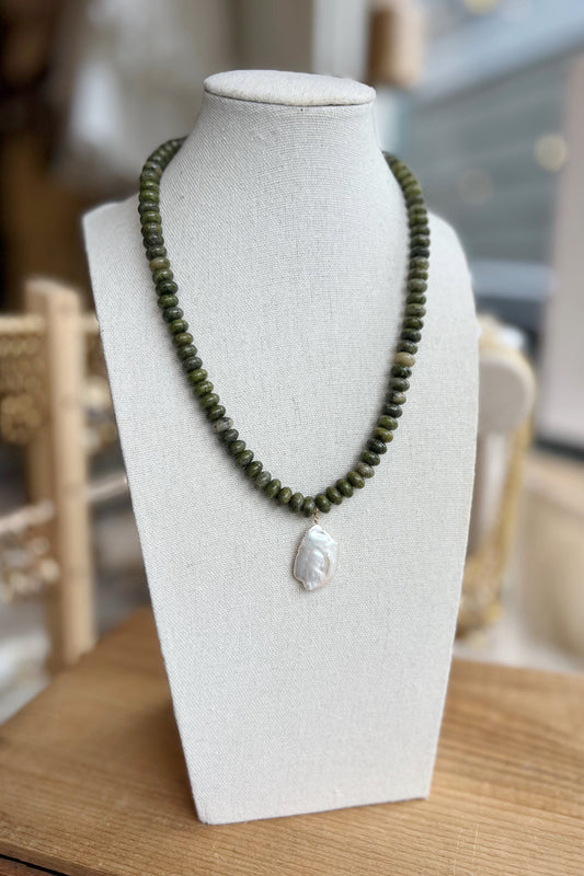 Rondelle Strand Necklace | Jade