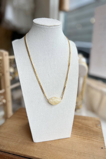 Single Bead Lucite Necklace | Light