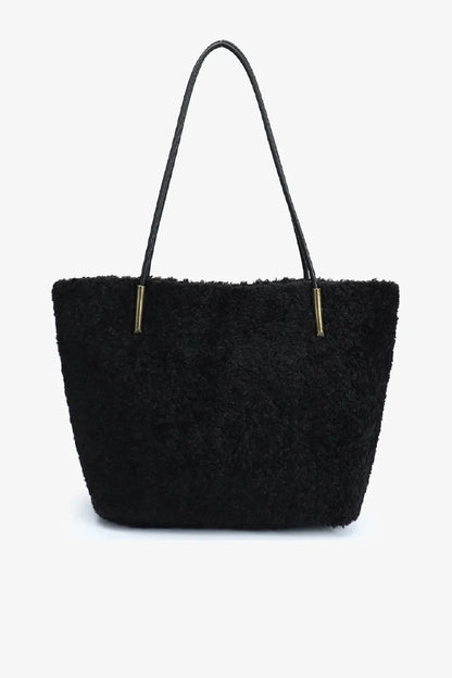 Akimbo Tote | Black Shearling
