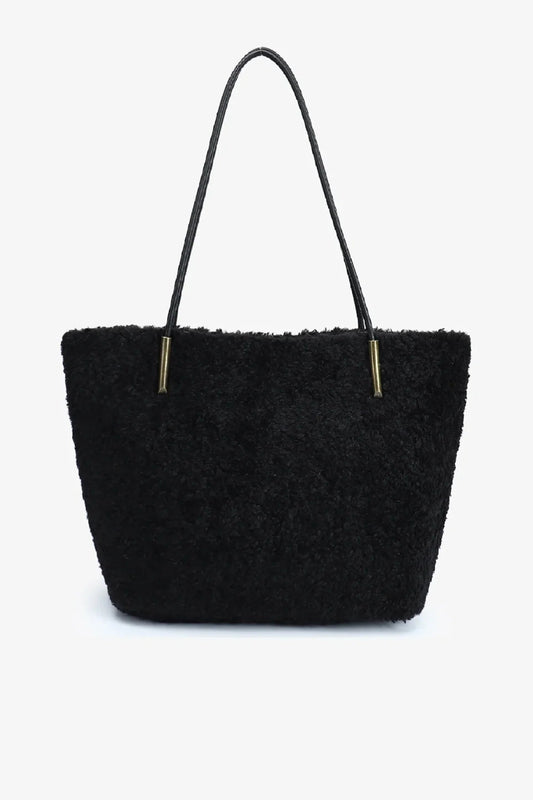 Akimbo Tote | Black Shearling