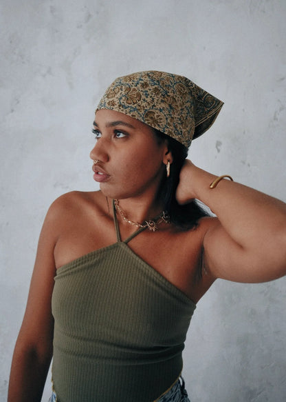 Kalamkari Cotton Bandana | Gardenia