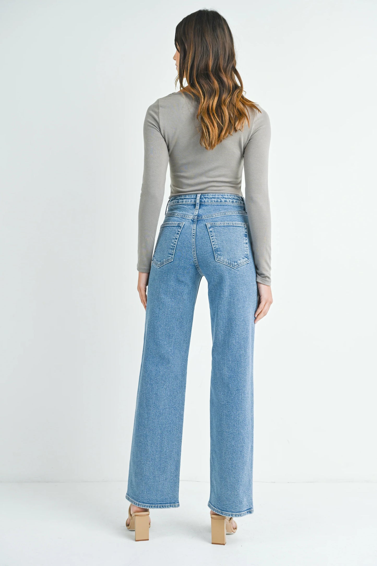 Perfect Wide Leg Jeans | Light Denim