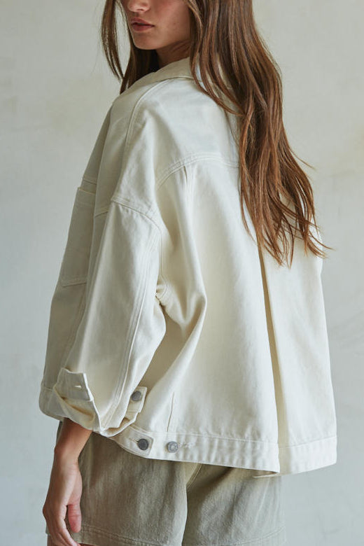 Spring Snow Denim Jacket