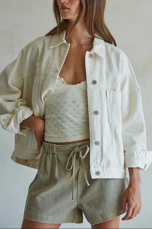 Spring Snow Denim Jacket