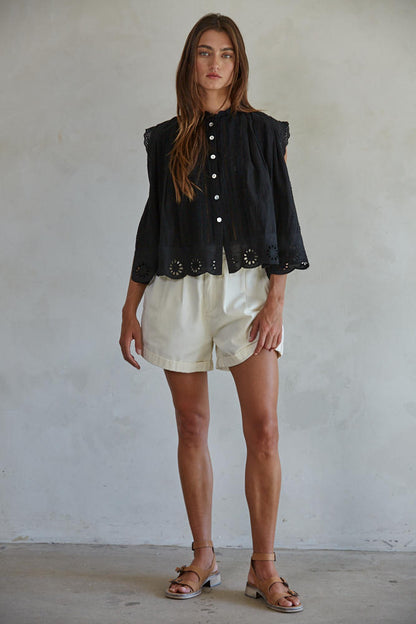 Onyx + Lace Sleeveless Top
