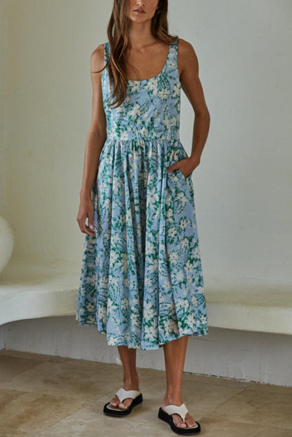 Seaside Blooms Midi Dress