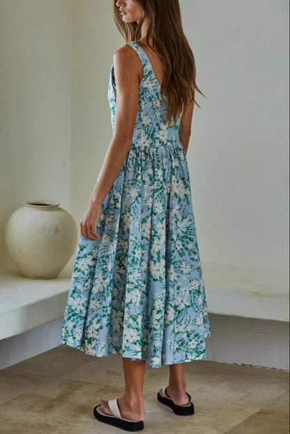 Seaside Blooms Midi Dress