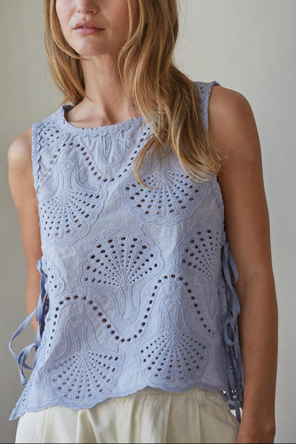 Shoreline Side Tie Top | Lilac