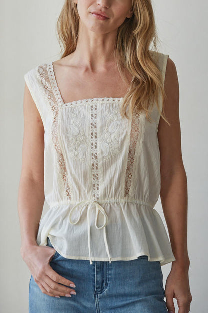 Suri Peplum Lace Top