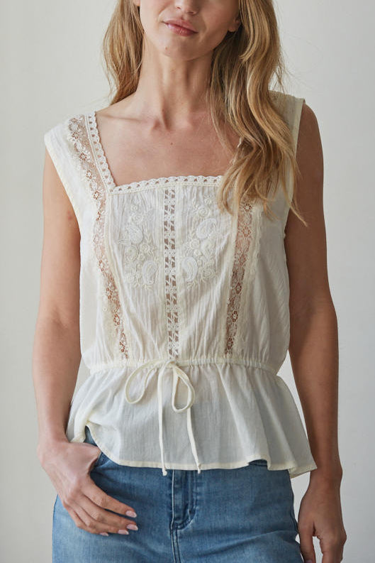 Suri Peplum Lace Top