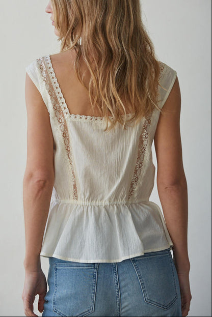 Suri Peplum Lace Top