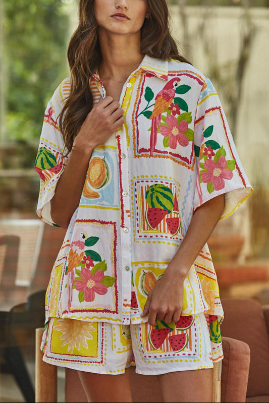 Summer Party Button Shirt