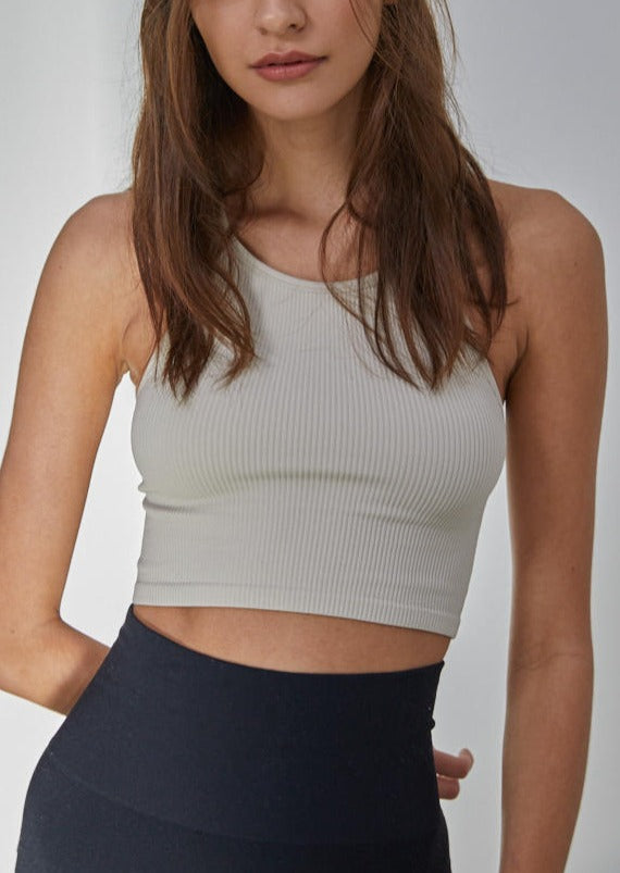 Knock Out Halter Top | Chalk