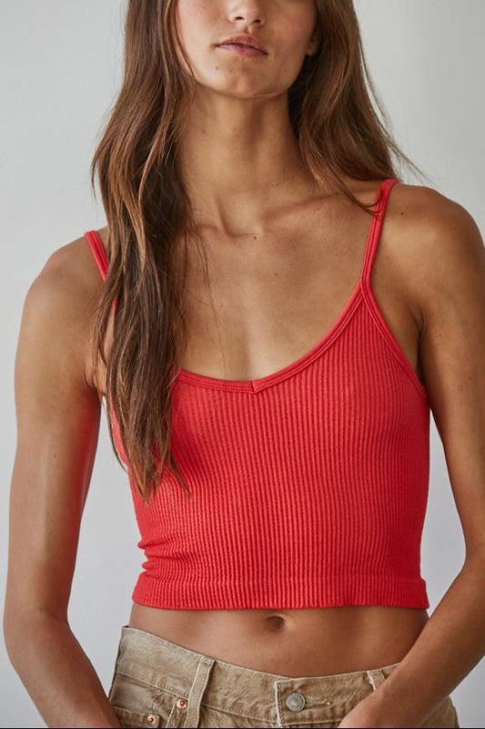 Essential Ribbed Brami | Tomato
