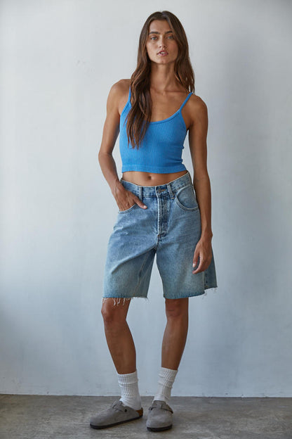 Essential Ribbed Brami | Brilliant Blue