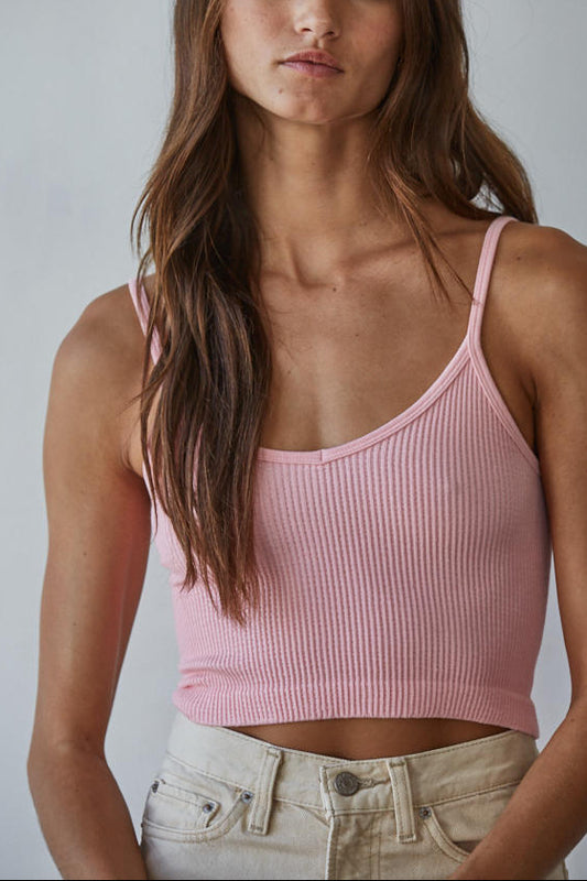 Essential Ribbed Brami | Powder Pink