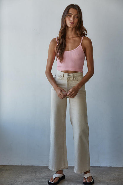 Essential Ribbed Brami | Powder Pink