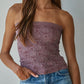 Jacquard Tube Top | Wine